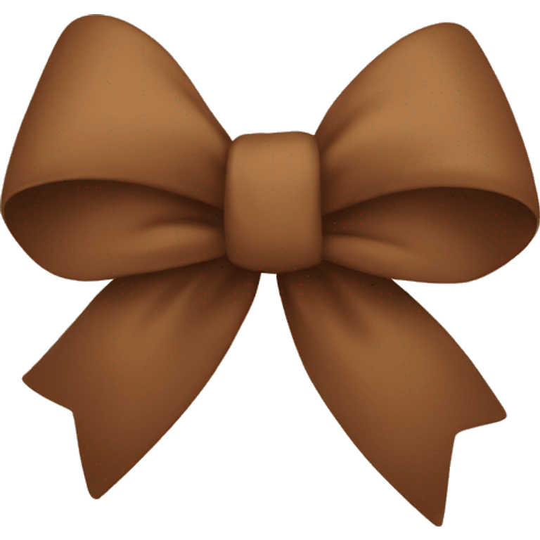 Cute brown bow emoji