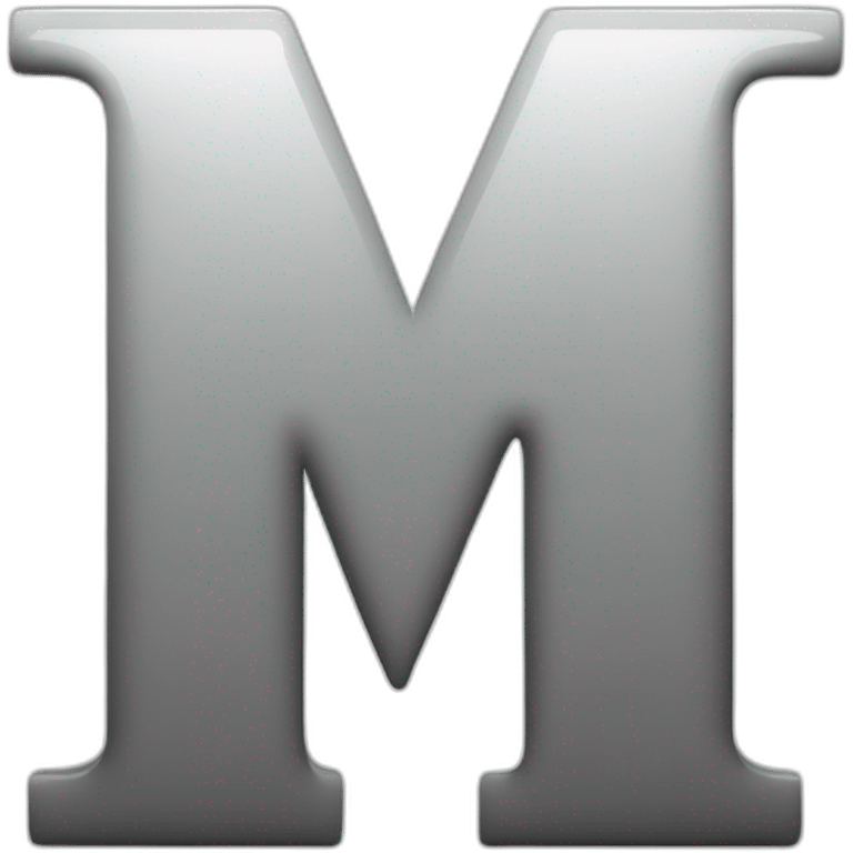 letter m mono font bold shiny emoji