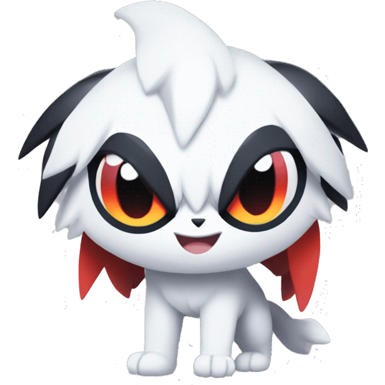 Edgy Cool Kawaii Litten-Absol-Pokémon Full Body emoji