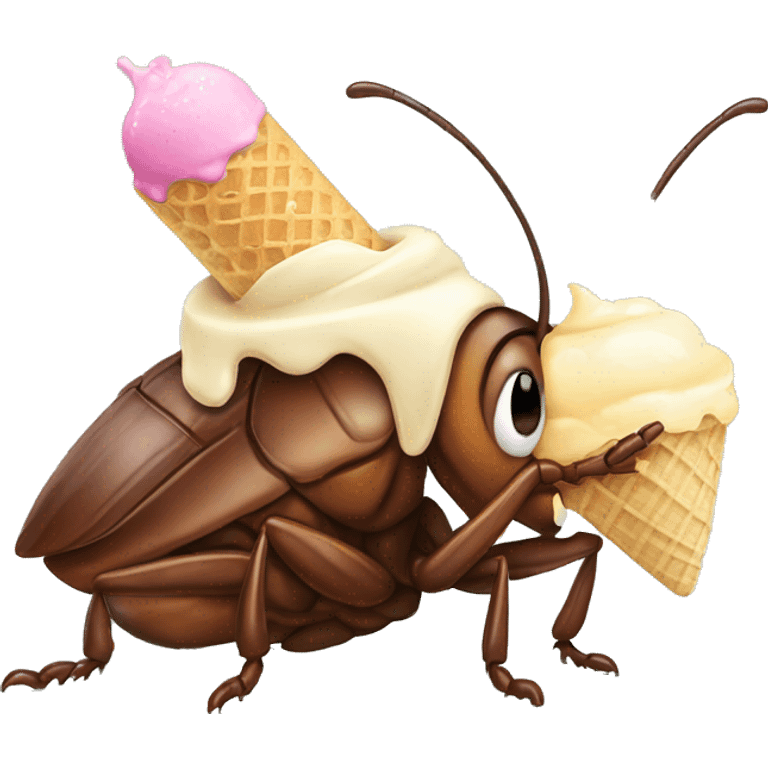 cockroach eating ice cream  emoji