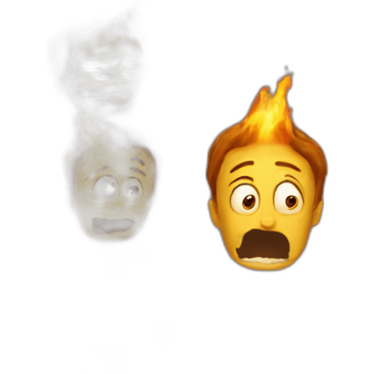 this is fine meme emoji