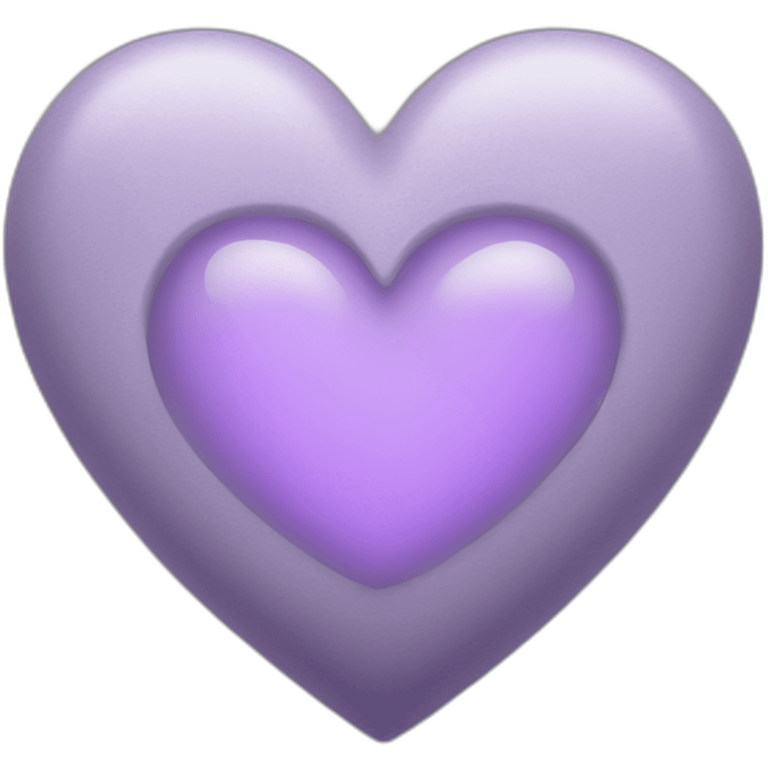 Gray and lilac heart emoji