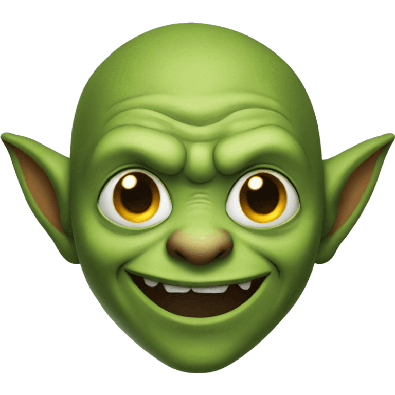 Goblin head wearing a cape emoji