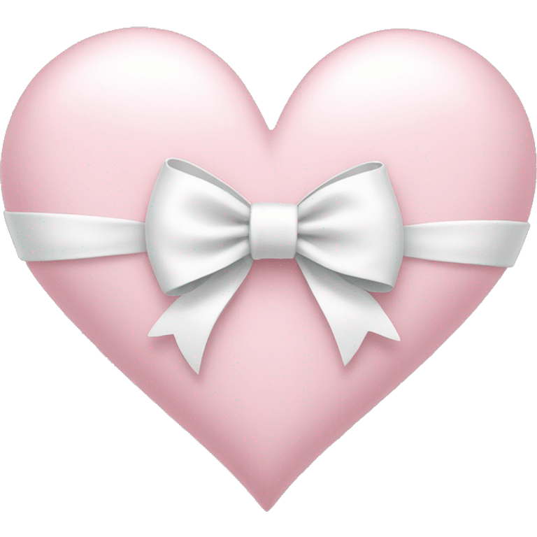 Light pink heart with white bow  emoji