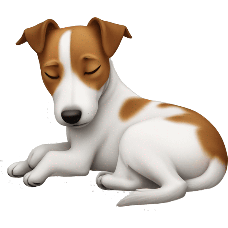 Jack Russell Terrier dog sleeping emoji