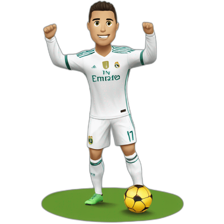 Ronaldo qui célèbre un but  emoji