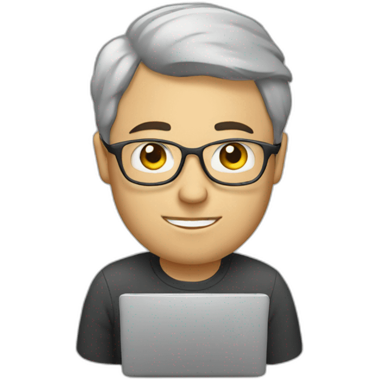 MAN with computer emoji