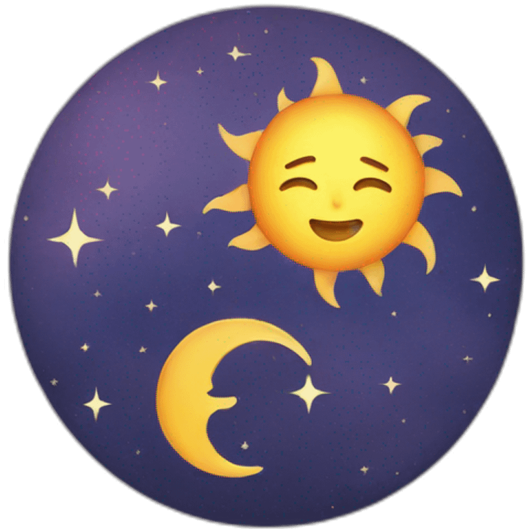 Sun and moon emoji