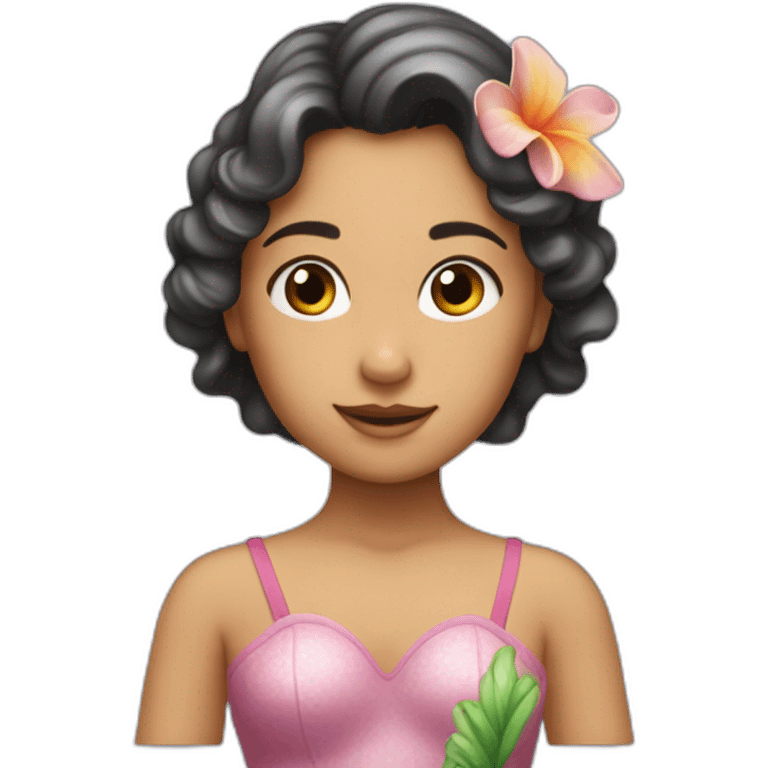 Niña disfrazada de sirena  emoji