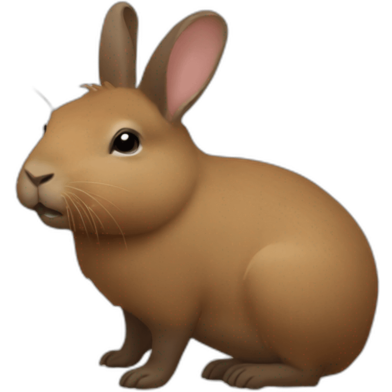 Lapin sur capybara emoji