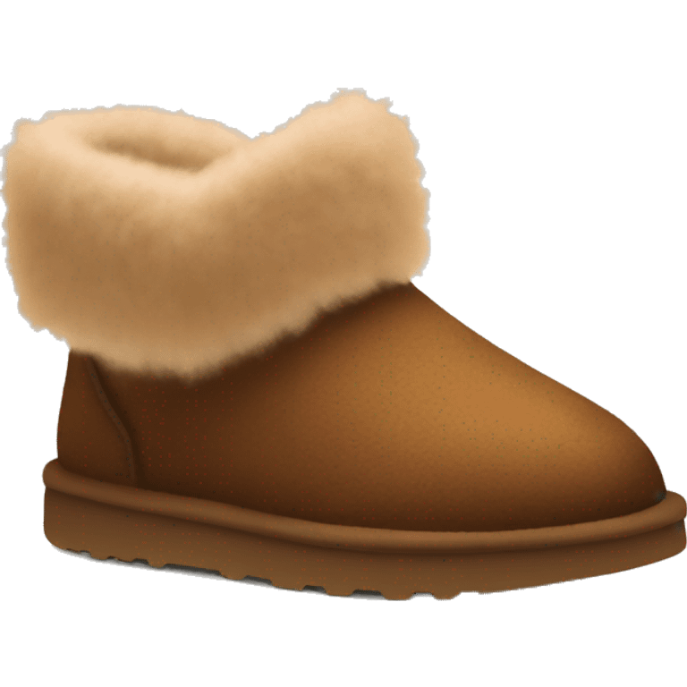 Ugg  brown fuzzy slipper emoji