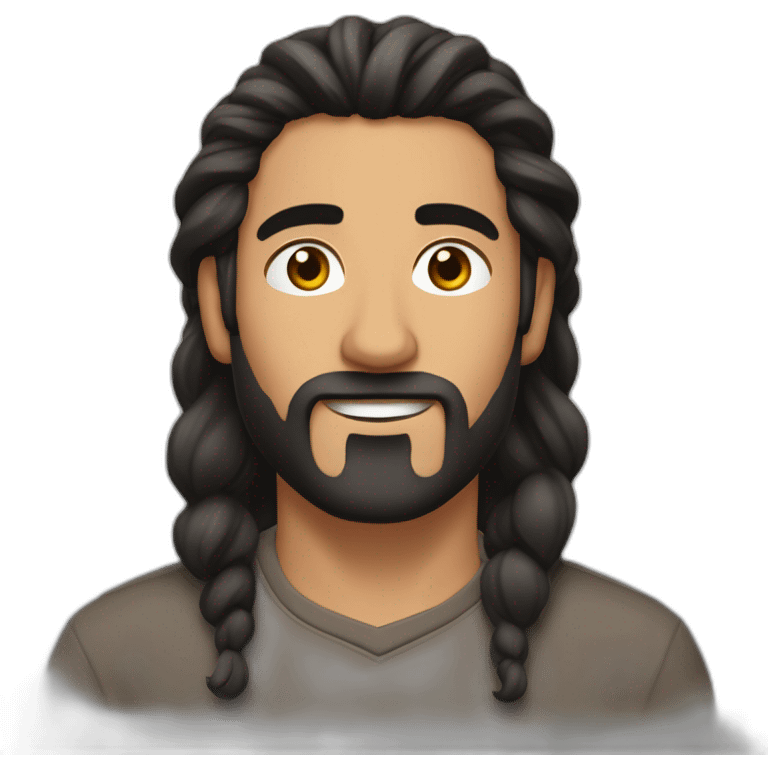 un chaval de 18 años gitano, con barba mal afeitada, granos y el pelo grasiento y la nariz grnade emoji