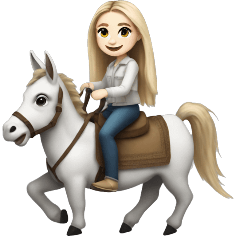 Sabrina carpenter riding a donkey emoji