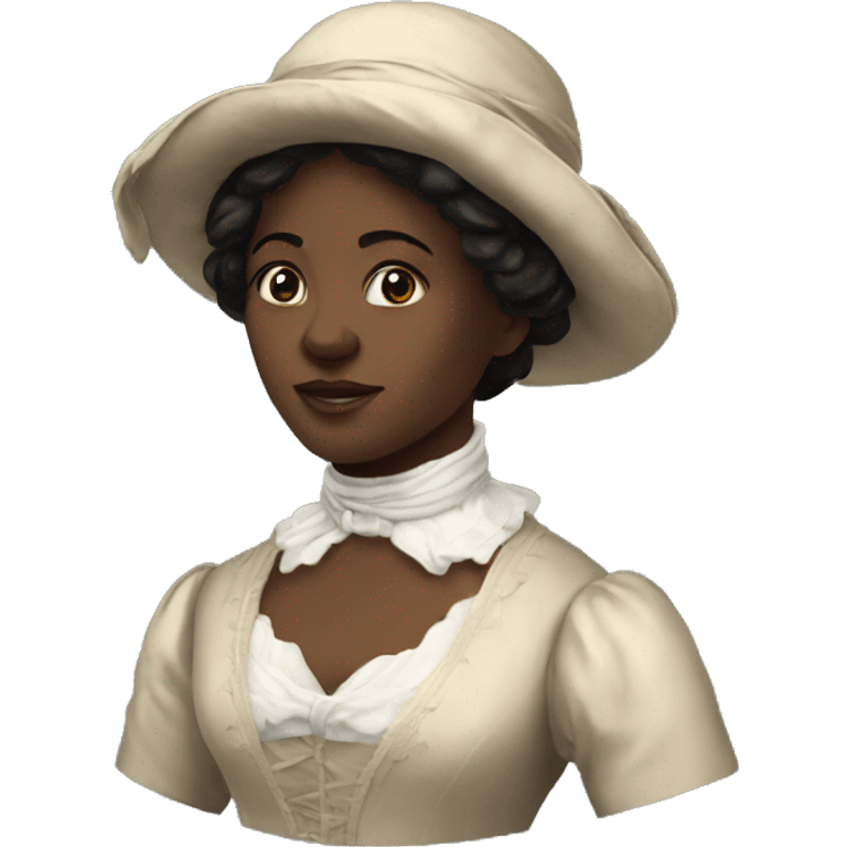 young woman from 1820 england in mobcap emoji