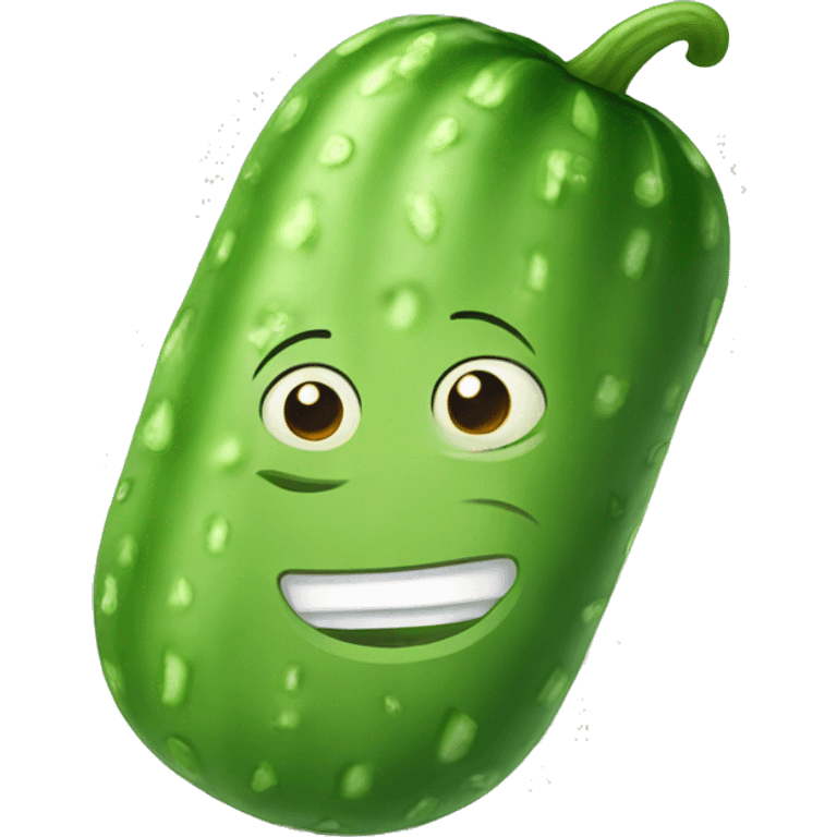 Green Cucumber Character emoji