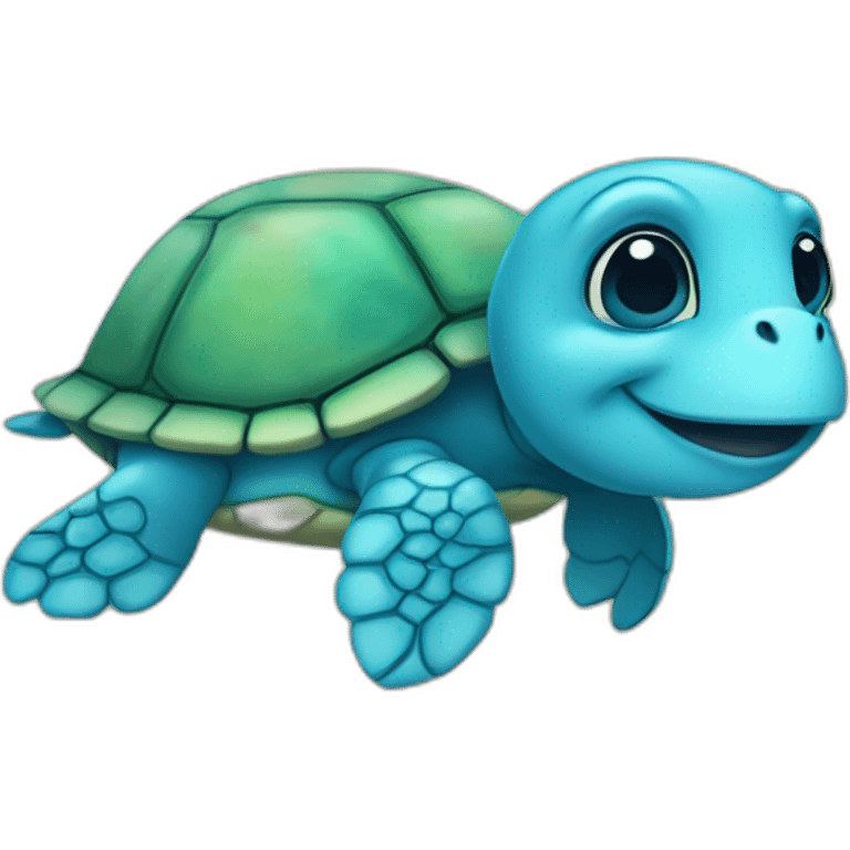 cute blue sea turtle emoji