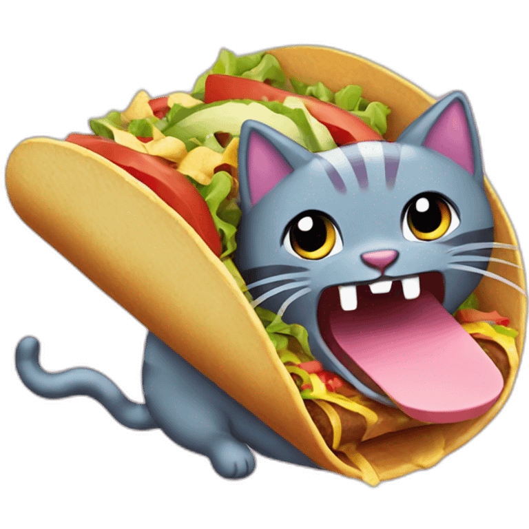 nyan cat eating tacos emoji