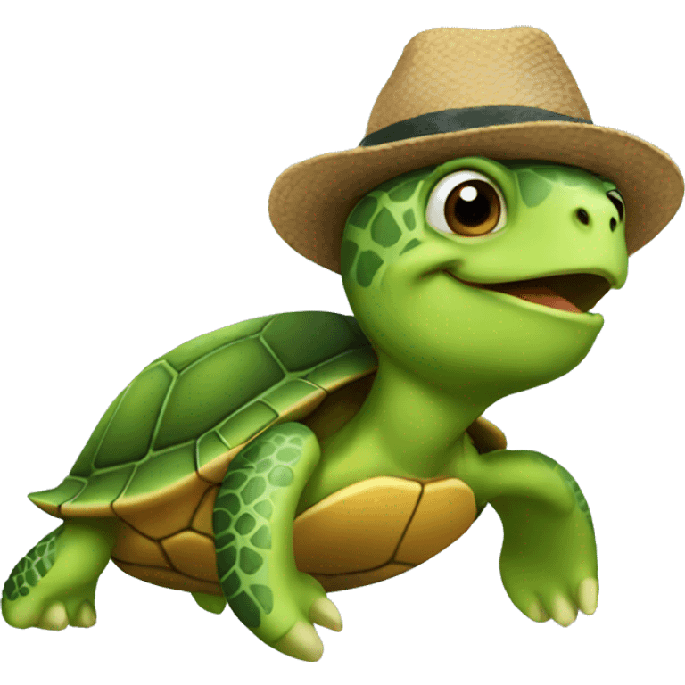 turtle + hat emoji