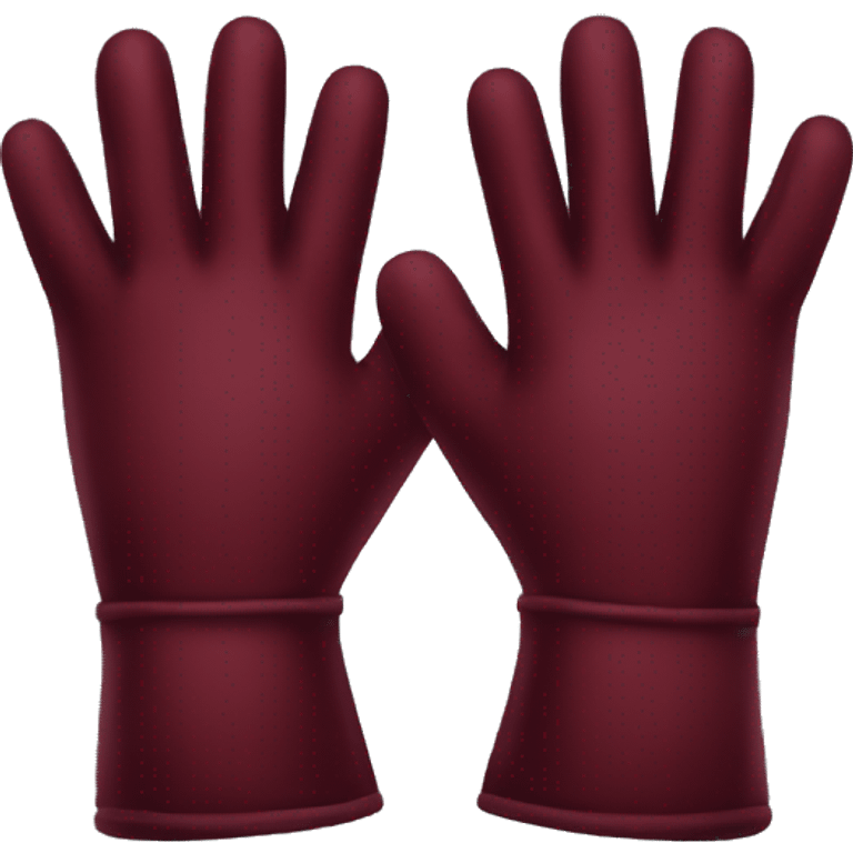 Dark red gloves emoji