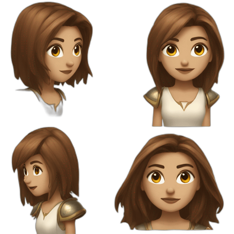 A girl with brown hair in a world of worcraft disguise emoji