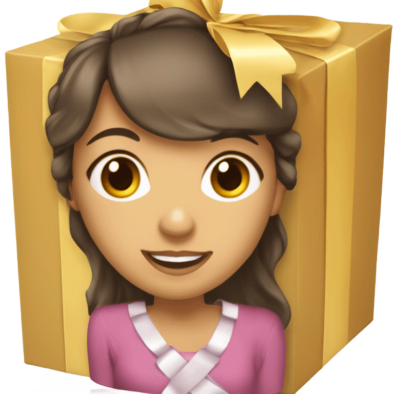 Une femme qui prépare des box cadeaux emballée avec des beaux rubans  emoji