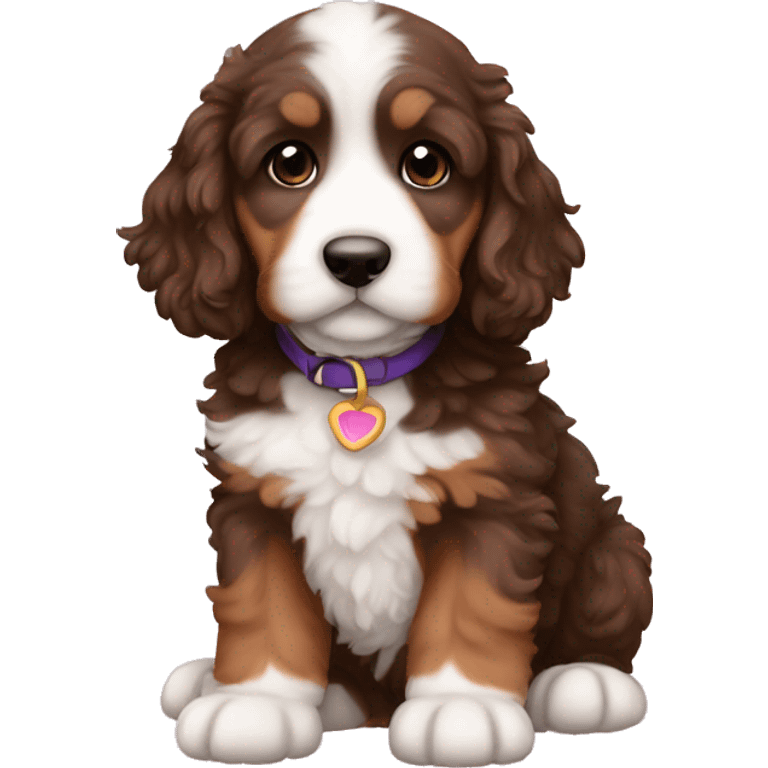 Bernadoodle puppy emoji