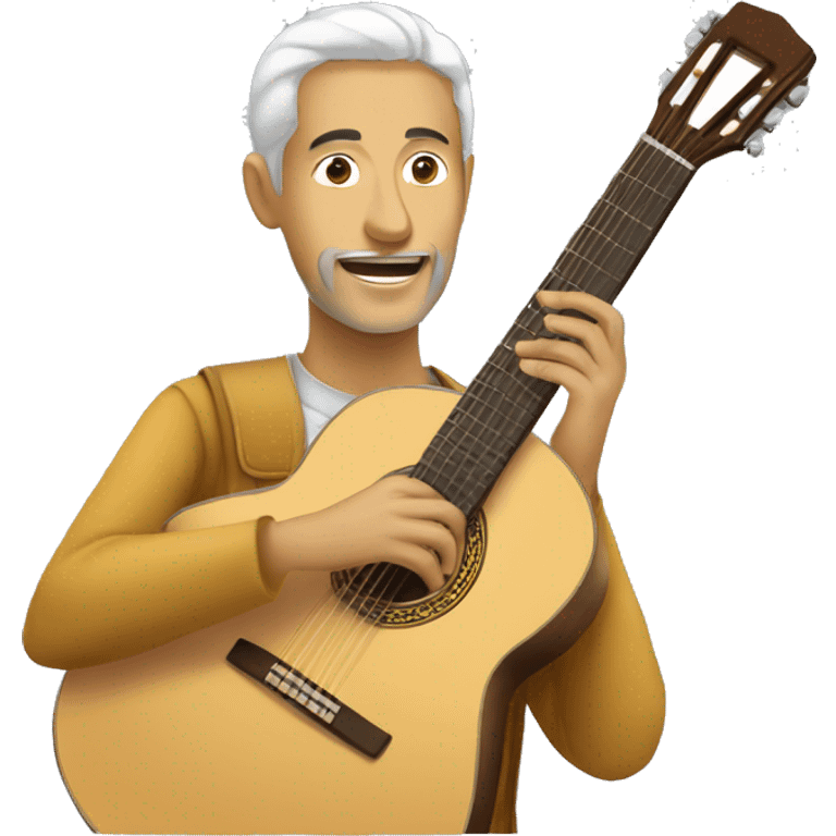 Classical guitar playing bangi emoji