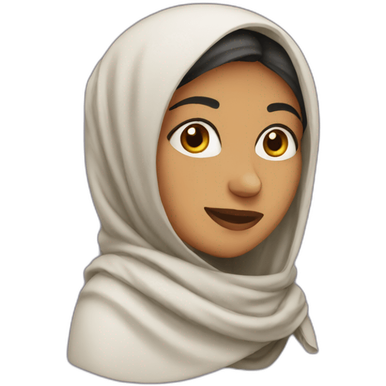 an Arab woman in a scarf emoji