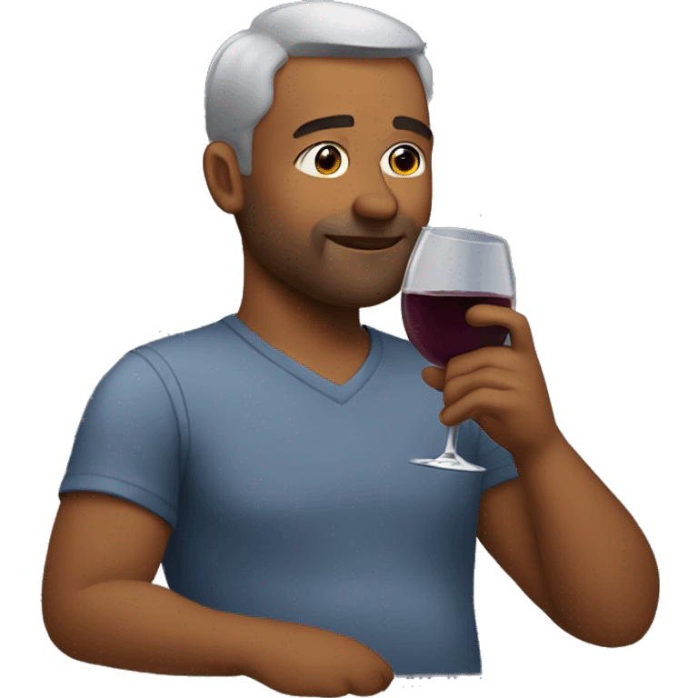 modern father drinking wine emoji