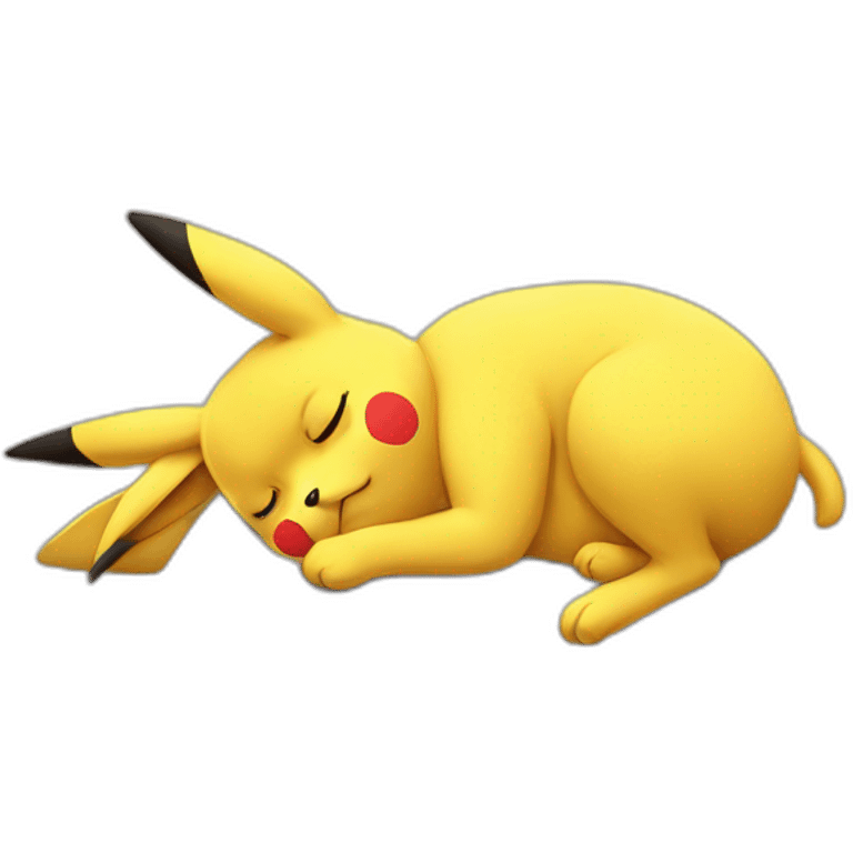 Pikachu taking a nap emoji