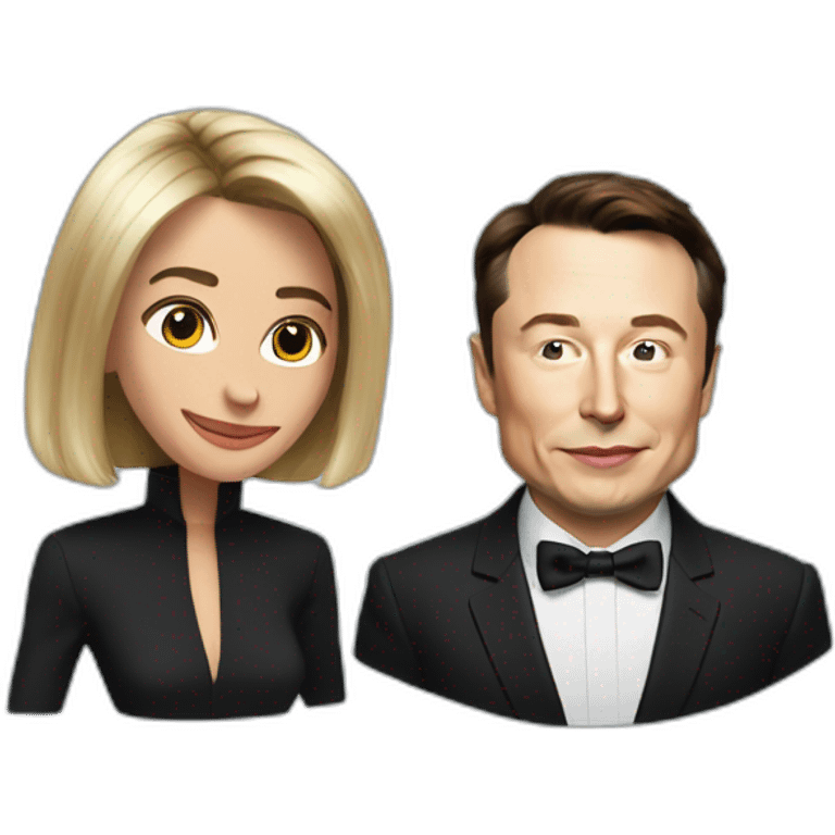 Emanuelle Macron  with Elon Musk emoji