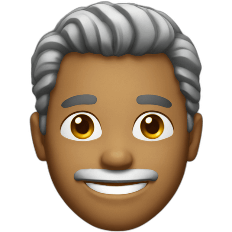 Man with a smiling face emoji