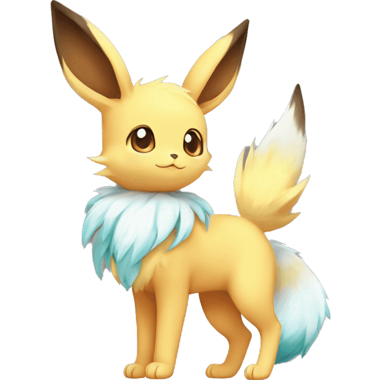 Colorful Kawaii Eeveelution-Cute-Pokémon-fusion full body emoji