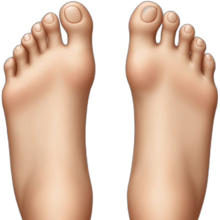 realistic wrinkly human feet emoji