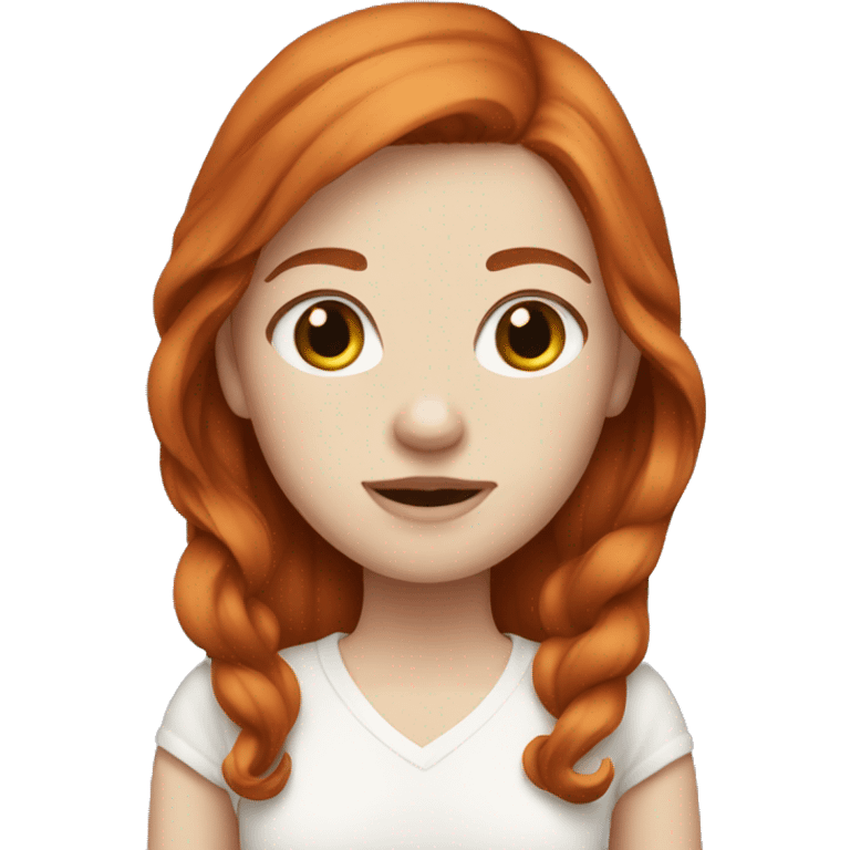 Pale girl with auburn hair emoji