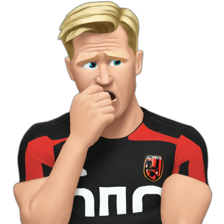 Eddie Howe biting nails emoji