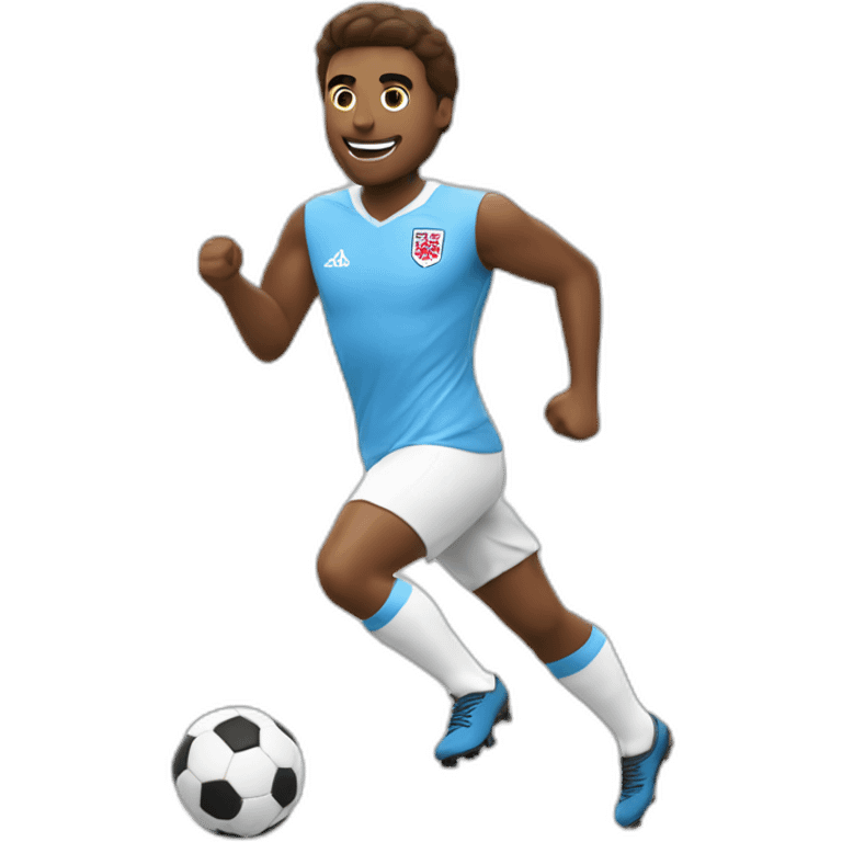 English soccer player running with jersy number 7 emoji