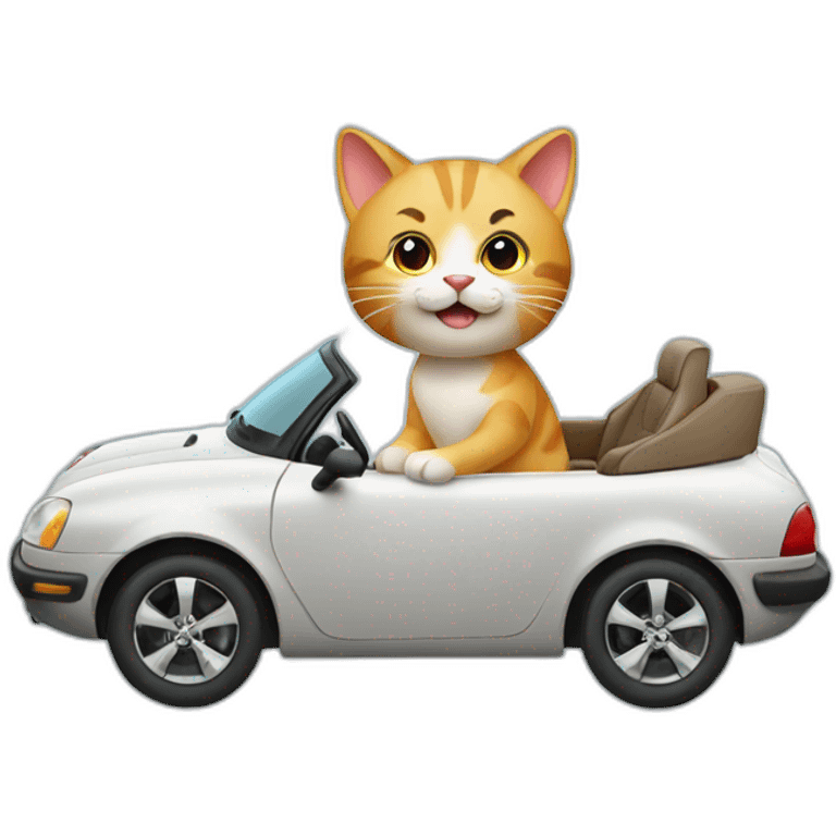 cat in a car emoji