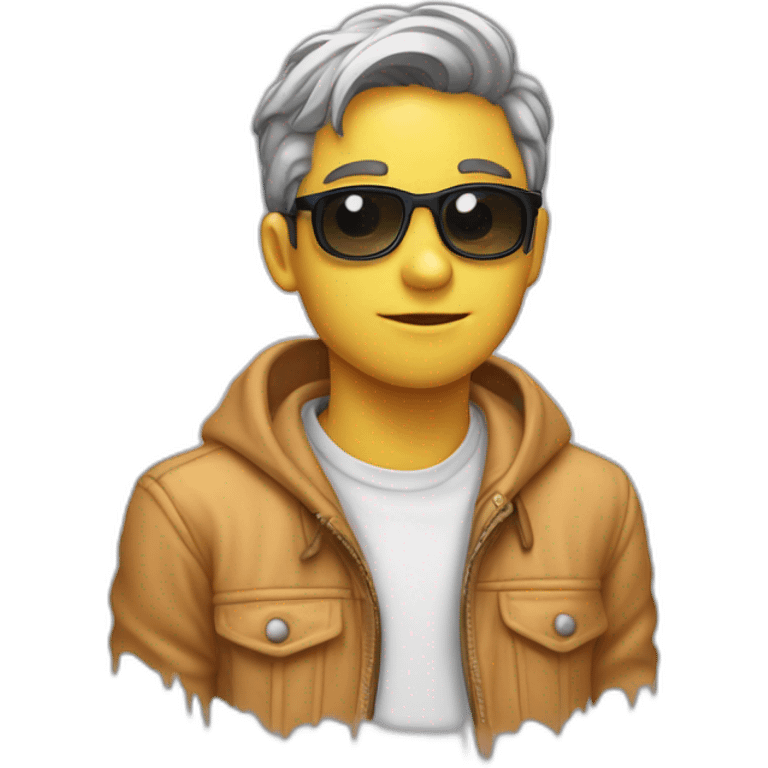 Un chico de doce catorze años con drip emoji