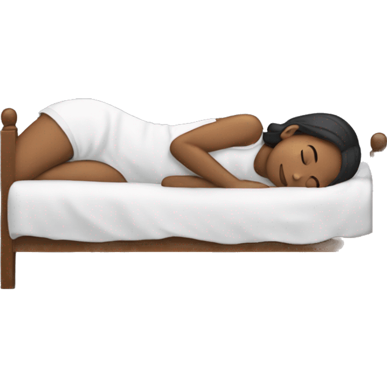 Girl sleeping in the bed  emoji