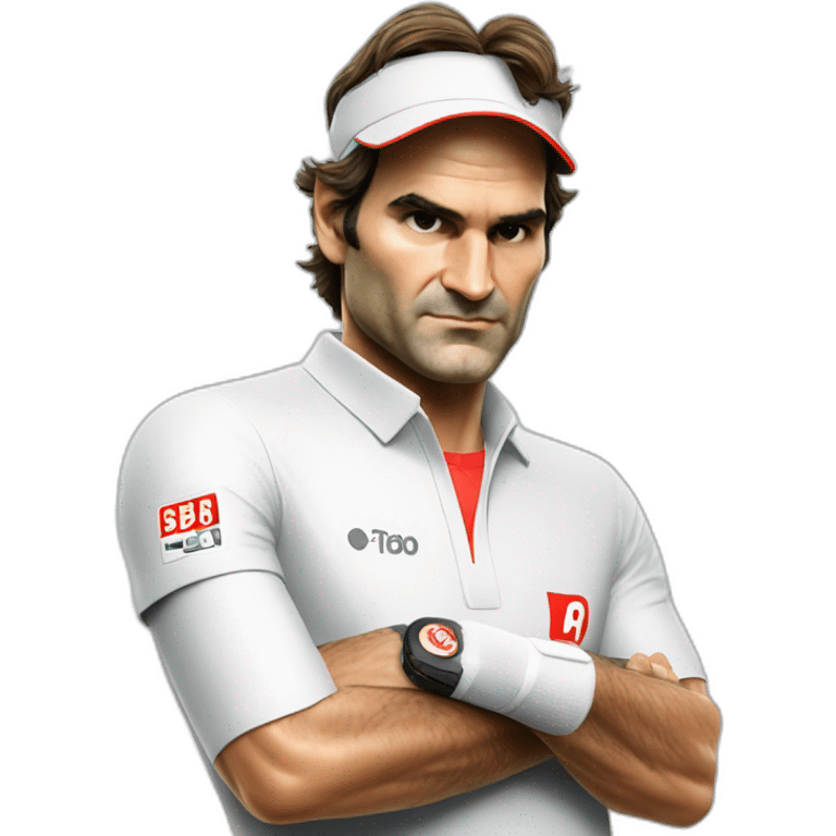 roger federer as sbb train controler emoji