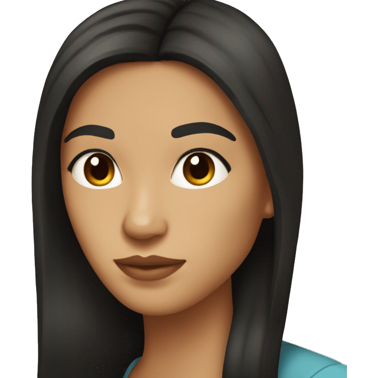 Woman with medium skin tone and long brown hair kissing man with light skin tone and black hair emoji