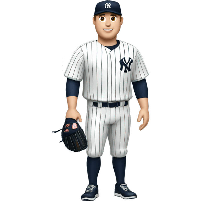 White man chubby with jersey of the New York Yankees  emoji