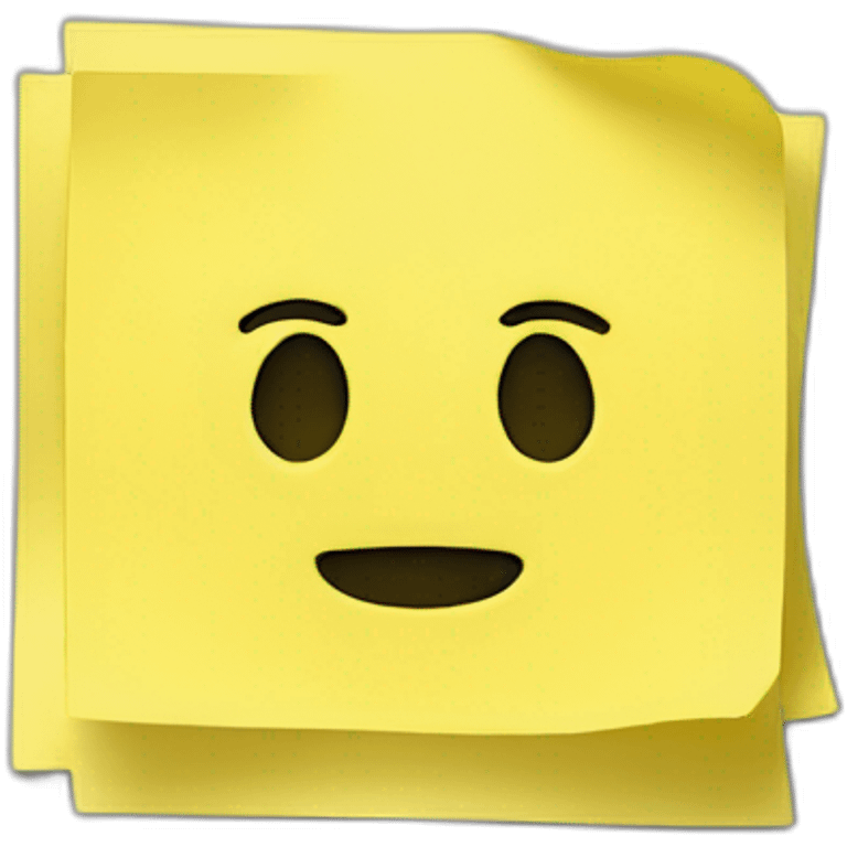 A single yellow post-it note emoji