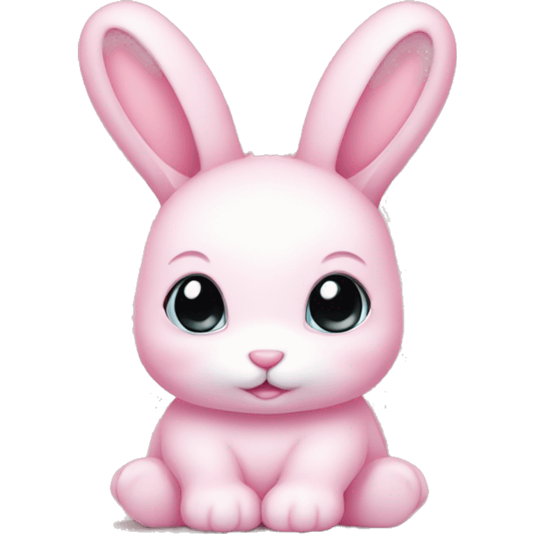 Baby pink bunny emoji