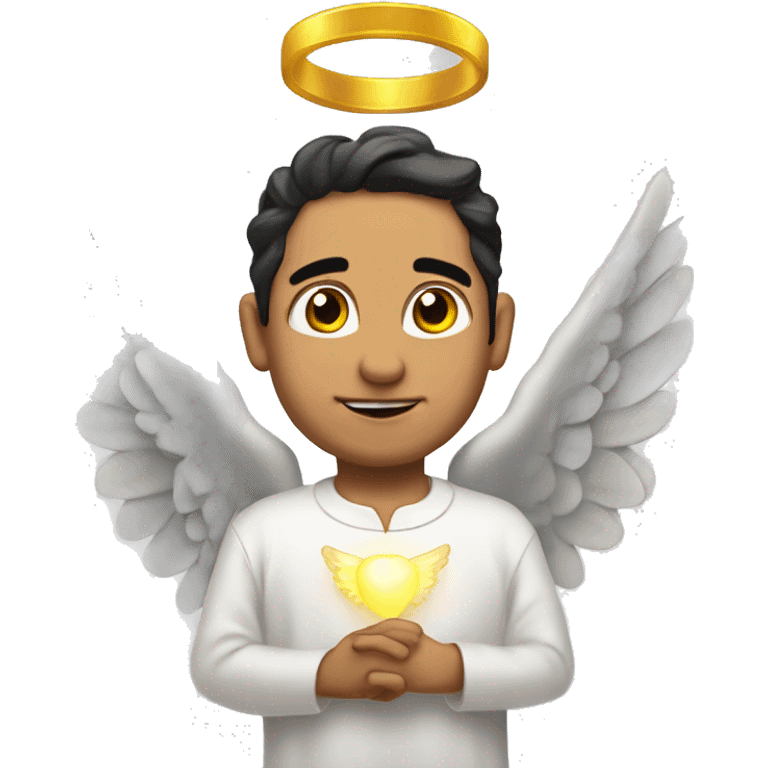 Angel Miguel rubio con alas emoji