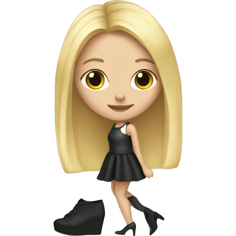 blonde girl in heels emoji