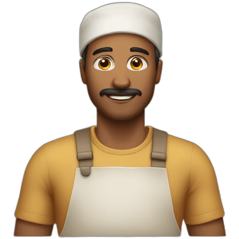 a man with make bread emoji