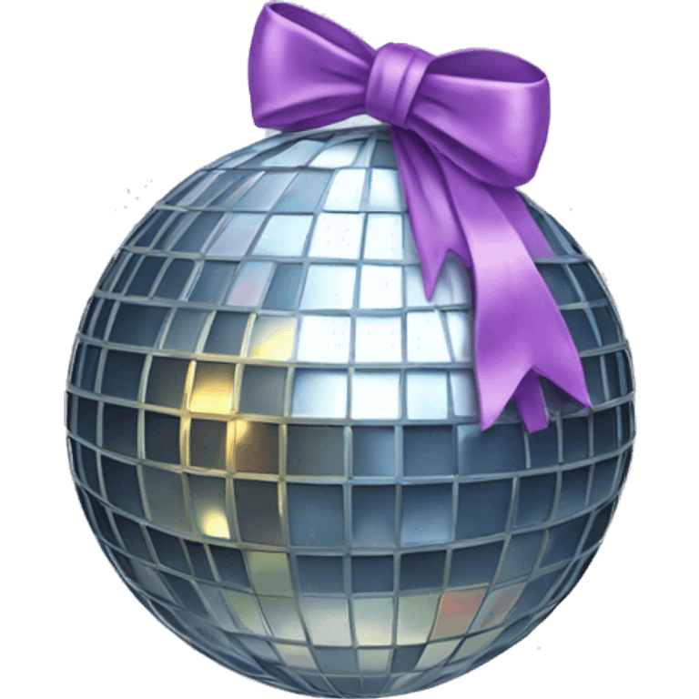 Disco ball with a bow emoji