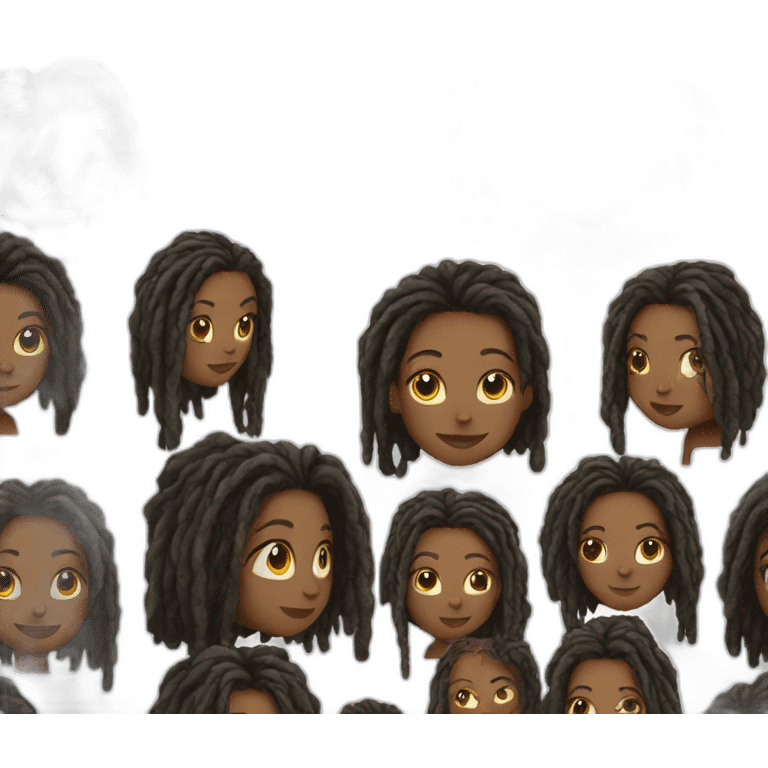 Black girl with locs emoji